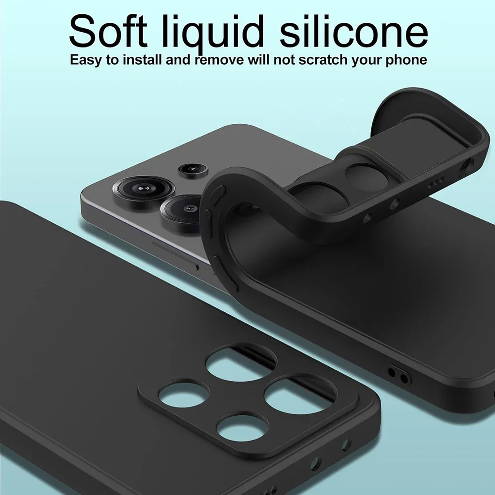 Ultra Thin Matte Soft Silicone Black TPU Back Cover