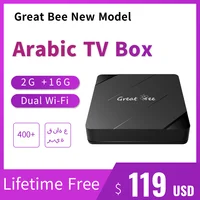Great Bee New Arabic TV Box, Greatbee 2GB+16GB 2.4G & 5.0G Dual Wi-Fi Arab 4K Media Player Smart Set Top Boxes 1