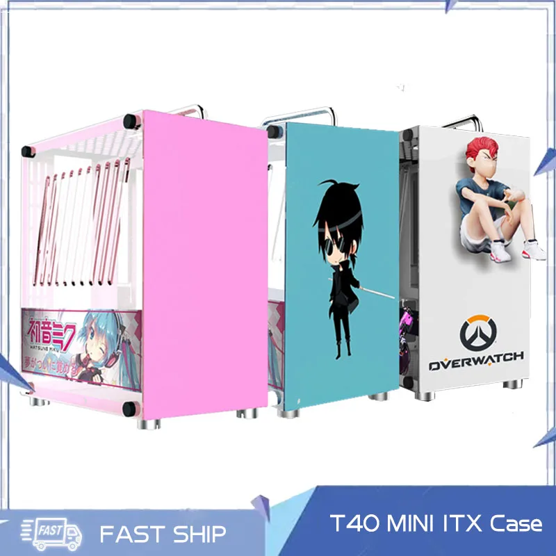 Mod Mini Itx Computer Case Cartoon Colorful Desktop Gabinete Gamer Cabinet Raffreddamento Ad Acqua Supporto Telaio Fai Da Te Sfx/Sfx-L Psu