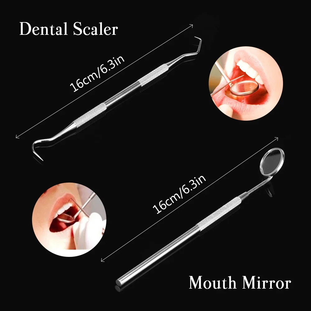 Dental scaler 4pcs/Set Tartar Scraper Scaler Plaque Remover Teeth Cleaning Tool Dentist Dental Hygiene Kit Dental Calculus Remover Oral Care