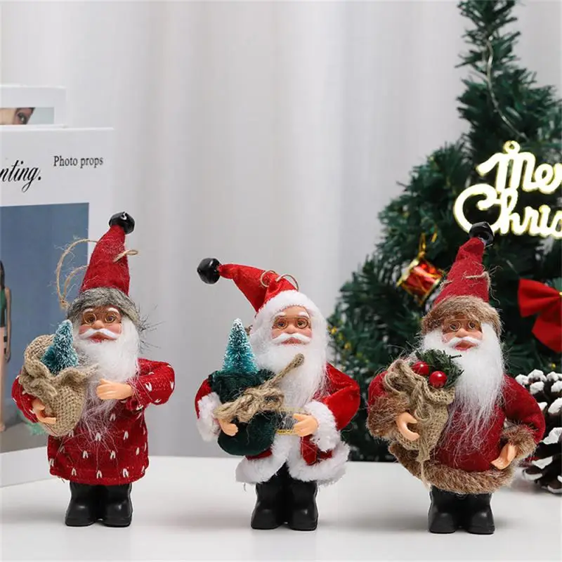 

Кукольная подвеска, праздничные настольные рождественские украшения, яркие декоративные принадлежности, милые украшения-подставки с Санта-Клаусом