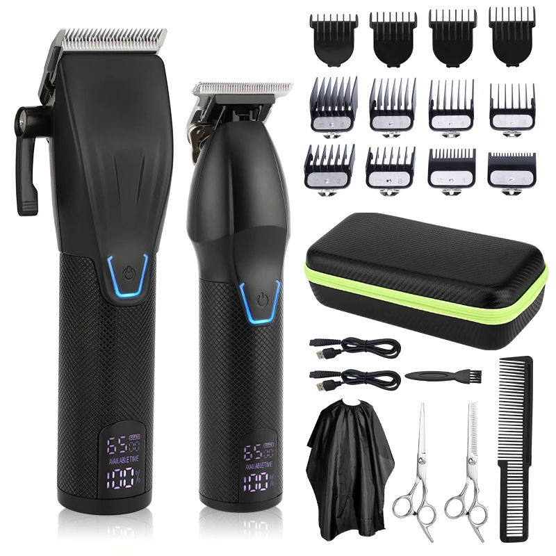 Professional Hair Clipper And Trimmer Kit For Men Cordless Hair Clipper