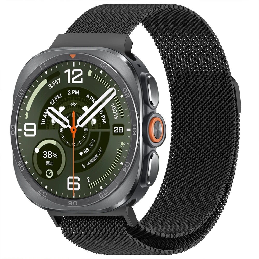 Milanese Metal Magnetic Loop Strap for Smartwatch 47mm Replacement Bracelet