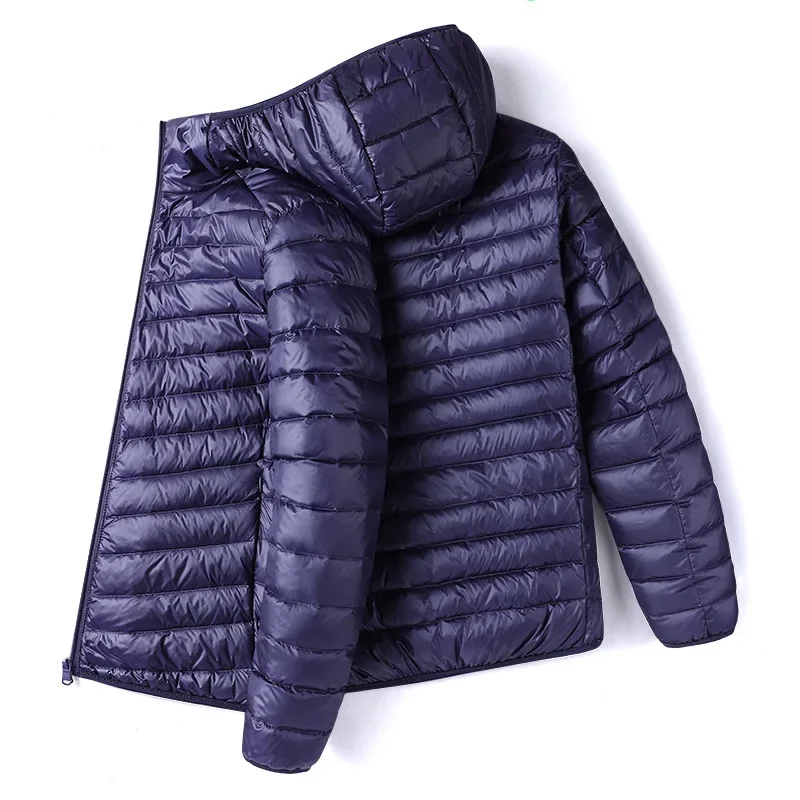 Navy blue [hooded cotton-padded jacket]]