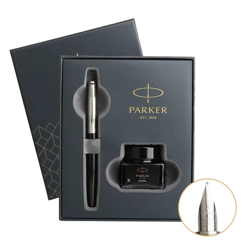 Confezione Regalo Con Penna A Inchiostro Penna Con Firma Da 0.5Mm F Pen Set Di Penne Parker Per Scrittura Aziendale In Acciaio Inossidabile