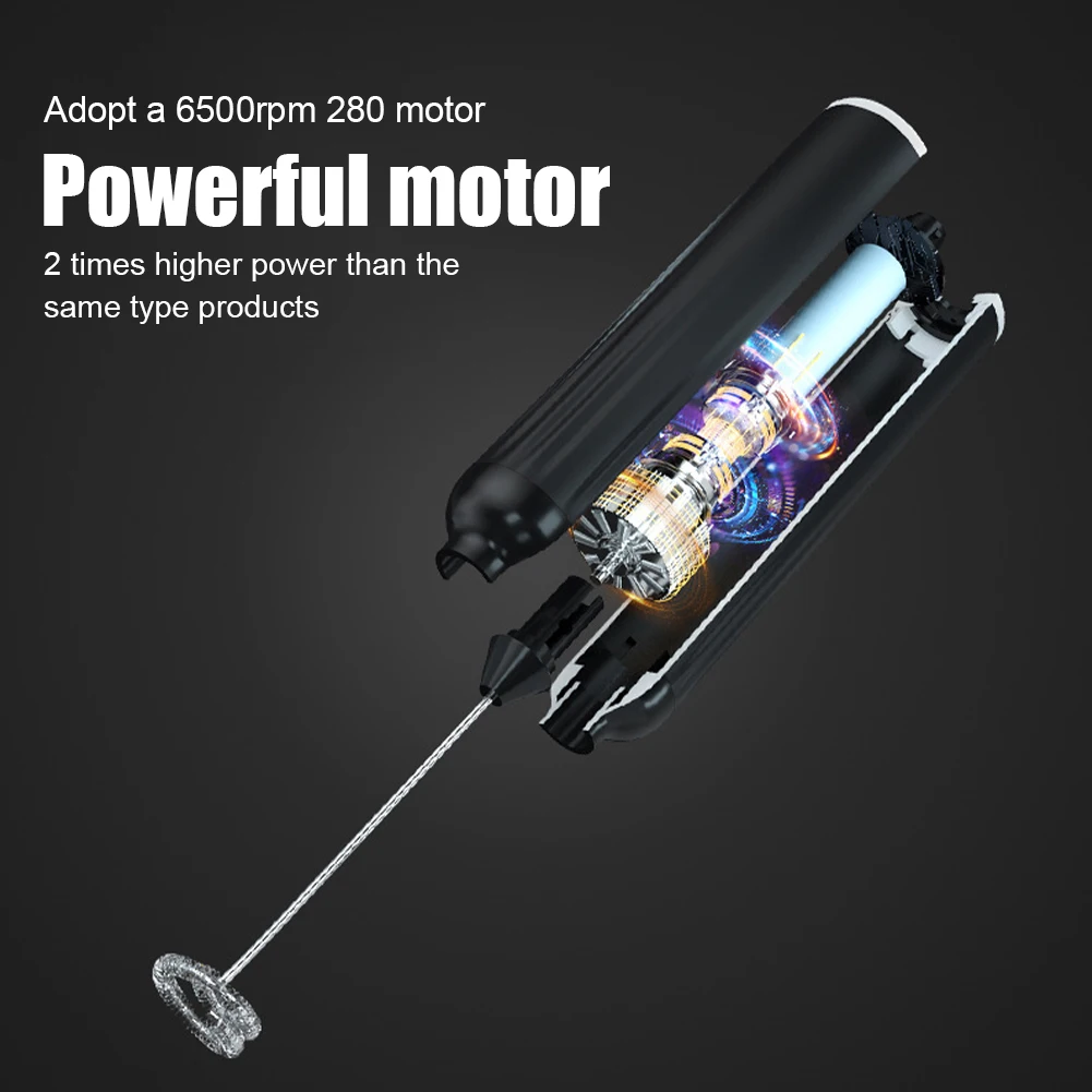 Description Picture 4 of itemHandheld Electric Milk Frother Egg Mixer with Stand USB Rechargeable Coffee Frothing Wand Cappuccino Stirrer Kitchen Whisk Tool