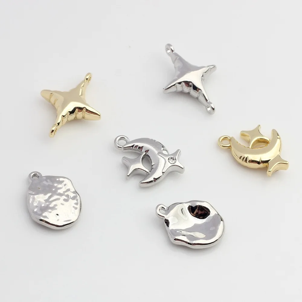 

10 шт. ручная работа мини Звезда/Луна/Овальные Подвески из сплава подвеска для самостоятельного изготовления ожерелья серьги ювелирные изделия аксессуары