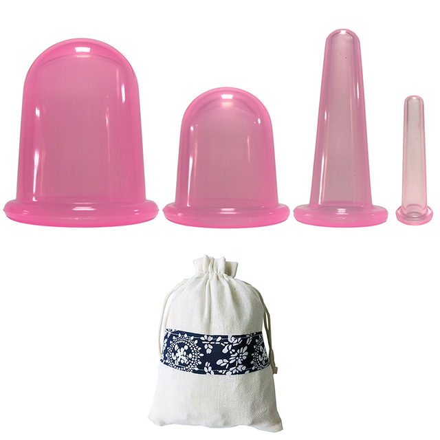 Jar Silicone Vacuum Cupping Cans for Massage ventouse anti cellulite Suction Cup Face Body Pain Relief Massage masajeador