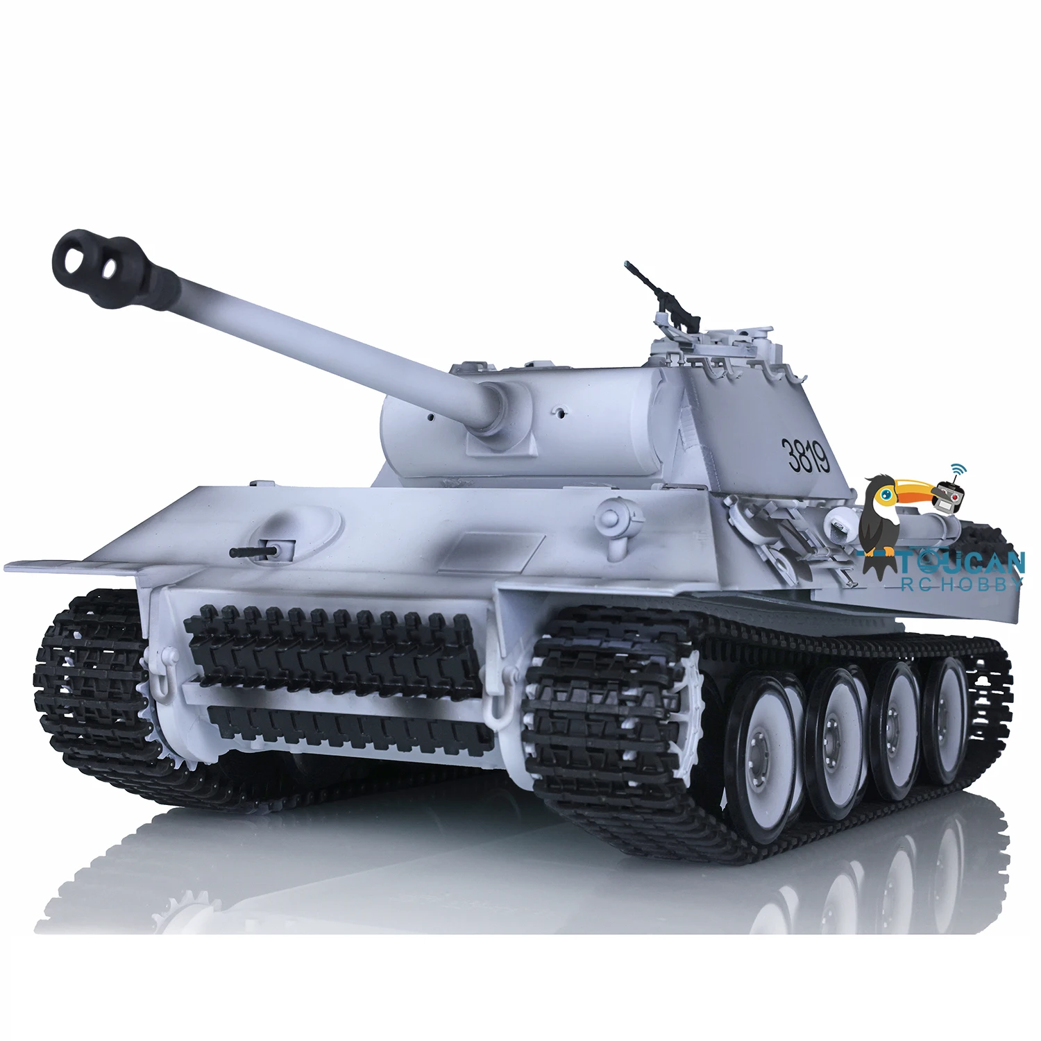 2.4Ghz Henglong 1/16 German Panther V RTR RC Tank 3819 W/ 360° Turret 7.0 Ver Plastic Ready To Run Radio Controled Toy Tanks 6
