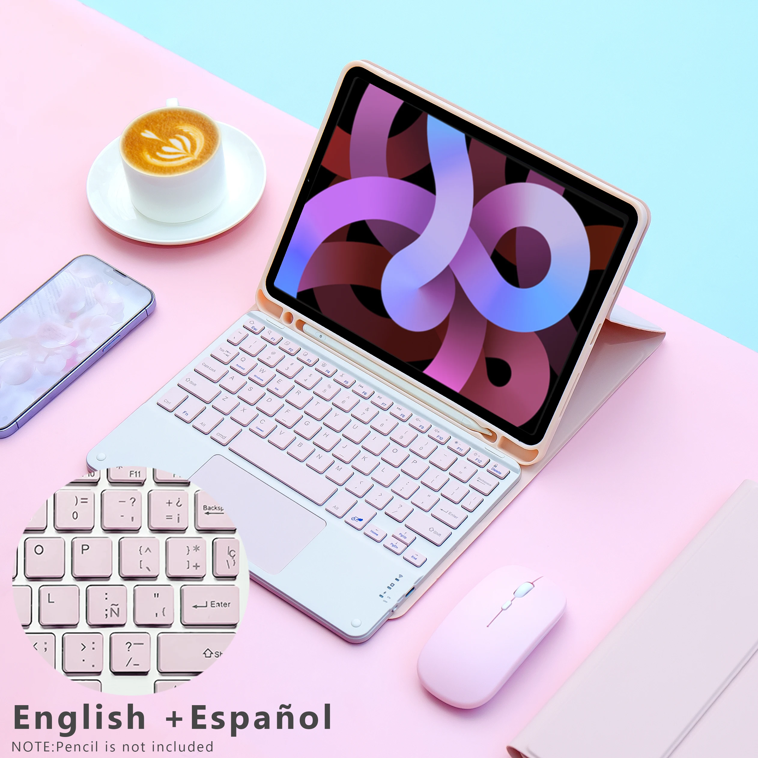 LAMA 10.2&10.5 Inch IPad Keyboard Case, Wireless Keyboard For 10.2&10.5 Inch IPa