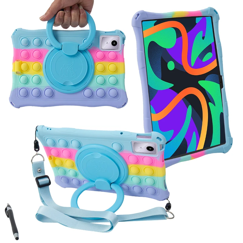 Kids  Case - 360° Rotating Stand, Soft Silicone Shell