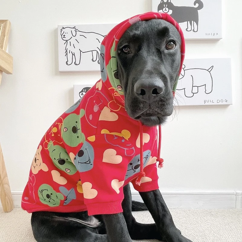 Winter Dog Hoodie Pug French Bulldog Corgi Husky Labrador Golden Retriever Clothes Bull Terrier American Bully Pitbull Clothing