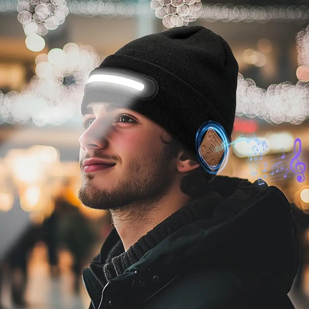 LED-Baseballkappen mit Taschenlampe, Outdoor-Baseballkappen mit verstellbarem Licht oder Musik-Kopflampe für Männer zum Angeln, Joggen, Camping – Detail 14