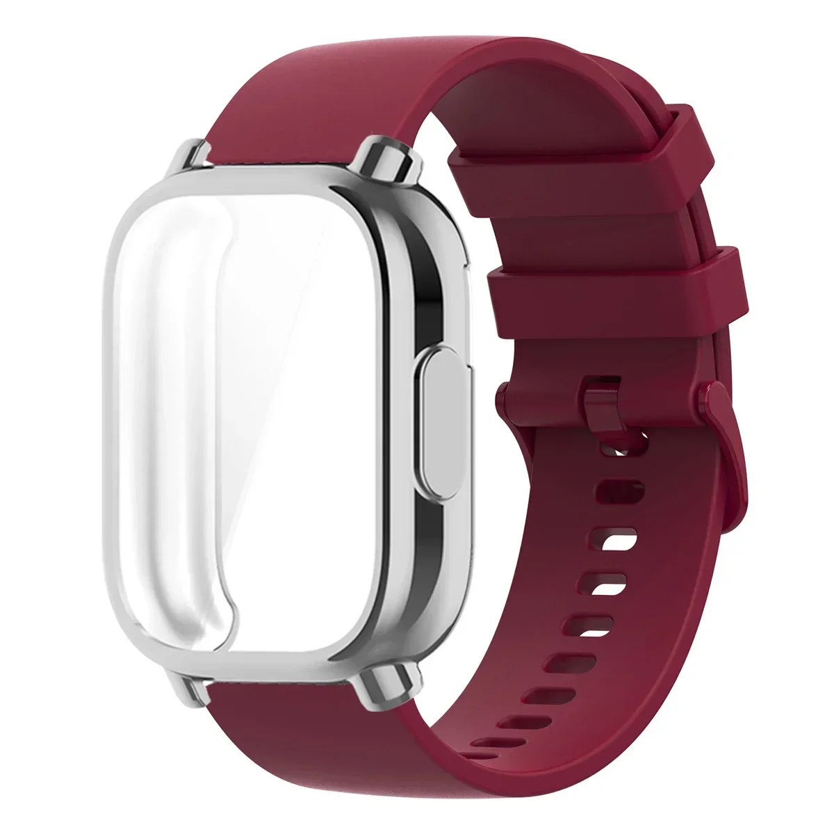 Protective Case with Silicone Strap - Full Cover Screen TPU Soft Shell & Breathable Sport Bands