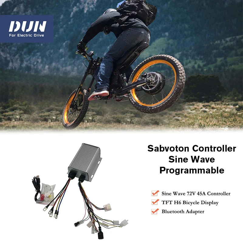 

Контроллер двигателя для электровелосипеда Sabvoton BLDC Hall, 45 А, 1 кВт, 48-72 в, SVMC7245, протокол NO.2, с функцией PAS, для электровелосипеда