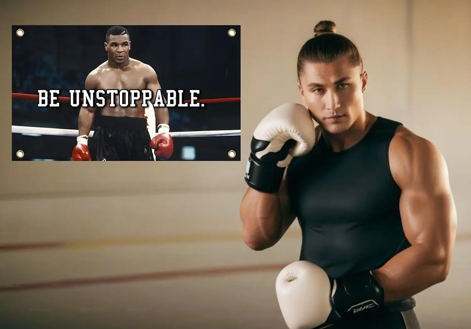 3'x5' Tyson Be Unstoppable Flag with Four Brass Grommets-Motivational Gym Banner-Stay Motivated with Cool Motivation Art
