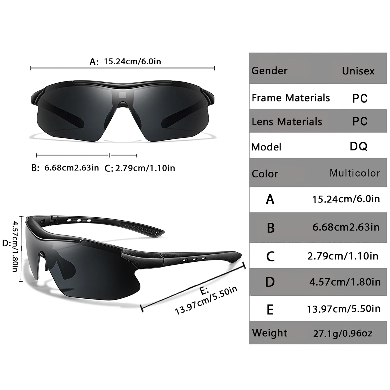 3 Pairs Unisex Cycling Sunglasses UV Protection Outdoor Activities