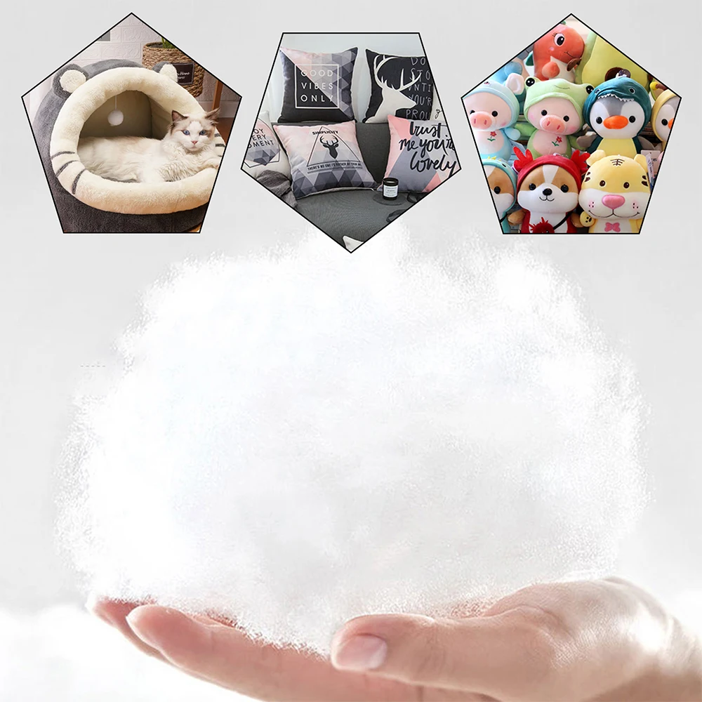 Polyester Fiber, Premium Fiber Fill, High Resilience Fiber, Stuffing for Small Dolls Part Pillow Comforter DIY, Recyclable