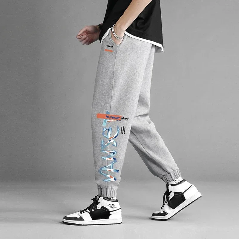 thumbnail image 1 of Pantalones cortos de hip-hop para otoño e invierno, pantalones deportivos para hombre, pierna ancha, con aguja, oferta de bienvenida, pantalones deportivos holgados tipo Joker para hombre, 1 of 5