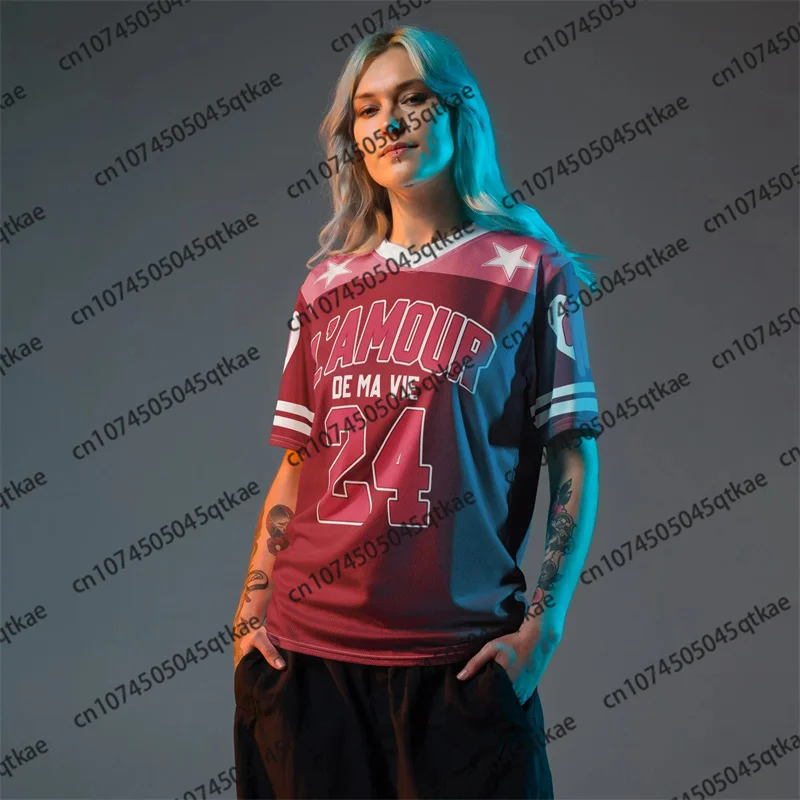 ま*ー様 ビリー・アイリッシュ BE Custom Jersey Game Te BE Custom Jersey Game Tee ビリーアイリッシュTシャツM Jersey