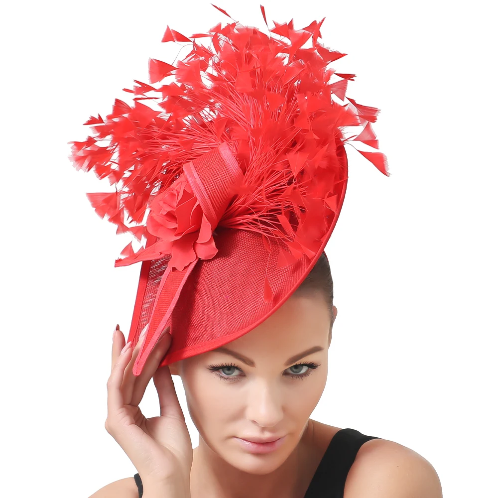 New Hot Pink Wedding Hat Fascinators Bridal Elegant Fashion