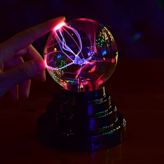 USB Plasma Ball Electrostatic Sphere Light Magic Crystal Lamp Ball Desktop  Lightning Christmas Party Touch Sensitive Lights - AliExpress