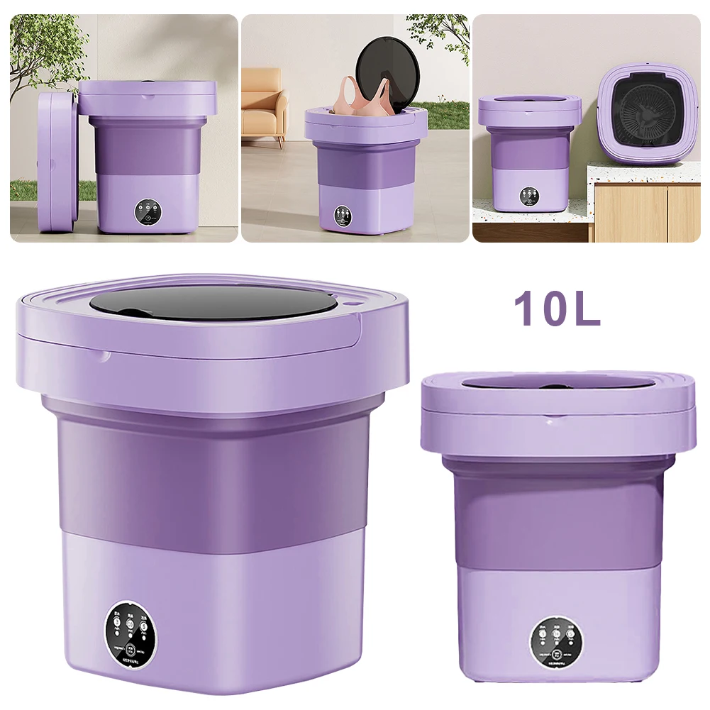 11L 6L Portable Big Capacity Washing Machine With Drain Basket For  Apartment Camping Travel Underwear 110-260V Mini Washer - AliExpress