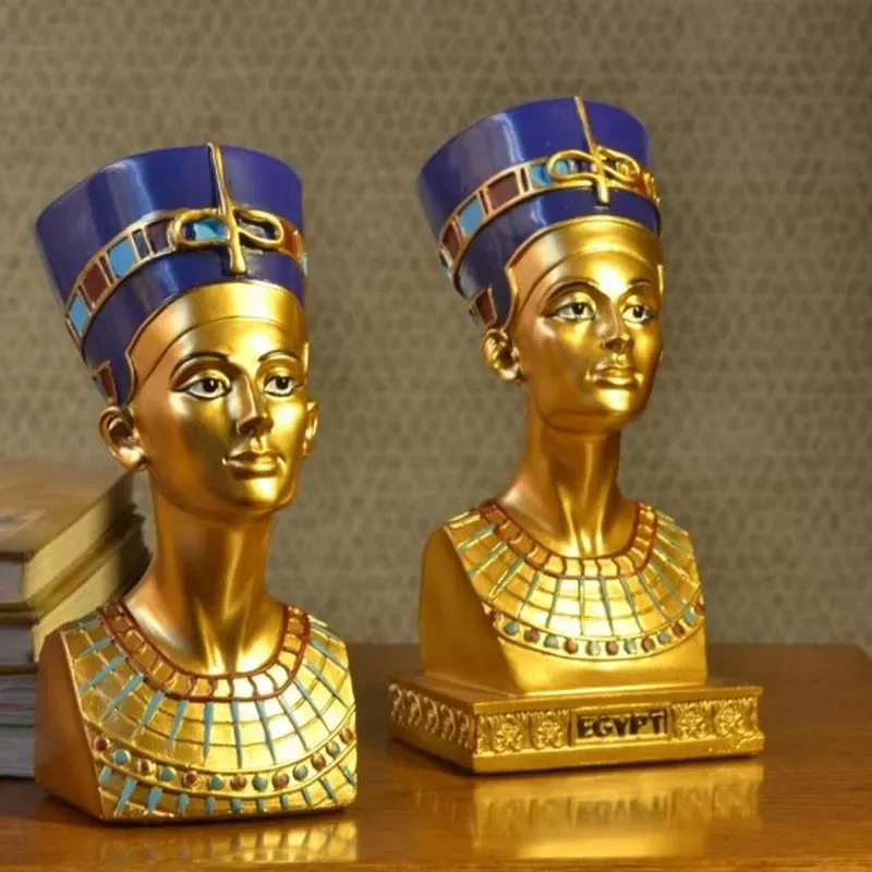 CLEOPATRA GODDESS BUST STATUE&SCULPTURE RESIN CRAFT EGYPTIAN STYLE HOME DECORATION ACCESSORIES FOR LIVING ROOM R265