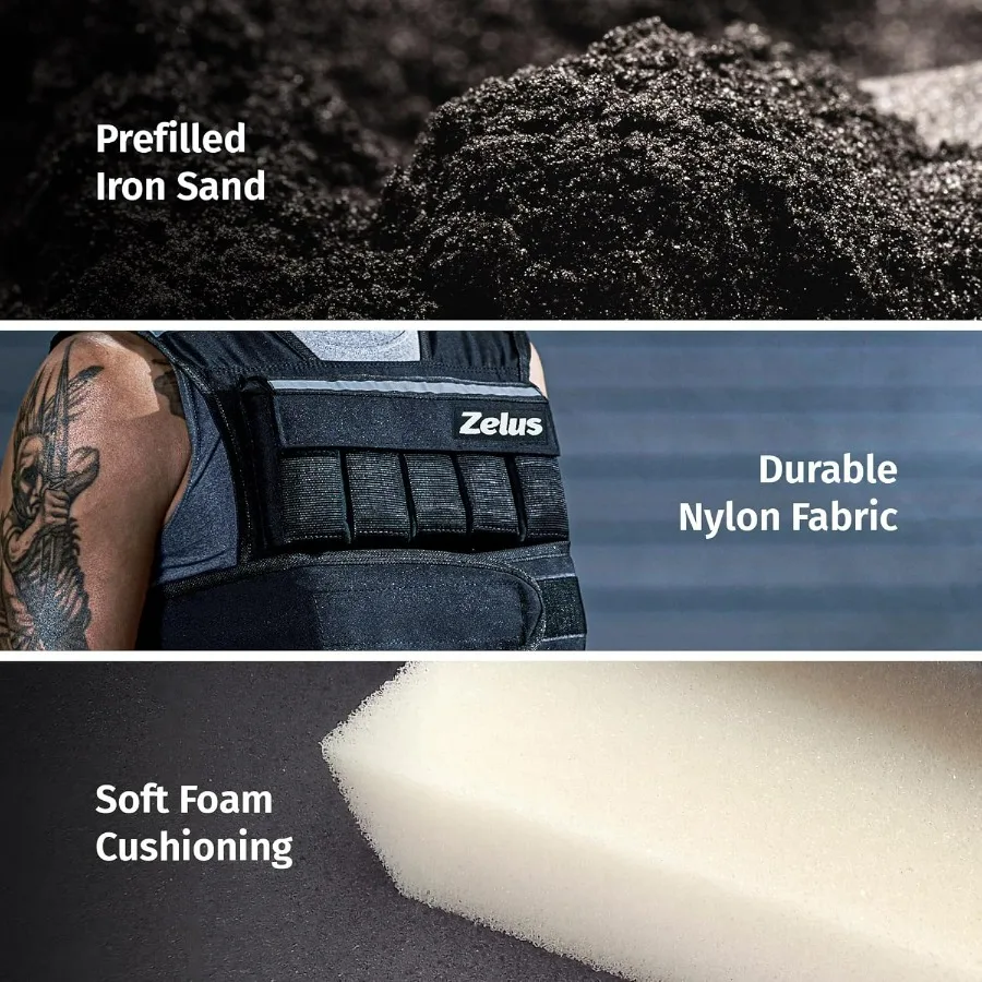 Weighted Vest, 20lb Vest Adjustable Weights for Exercise, Weight Vest for Men, Workout Vest for Home Workouts Cardio Strength Tr