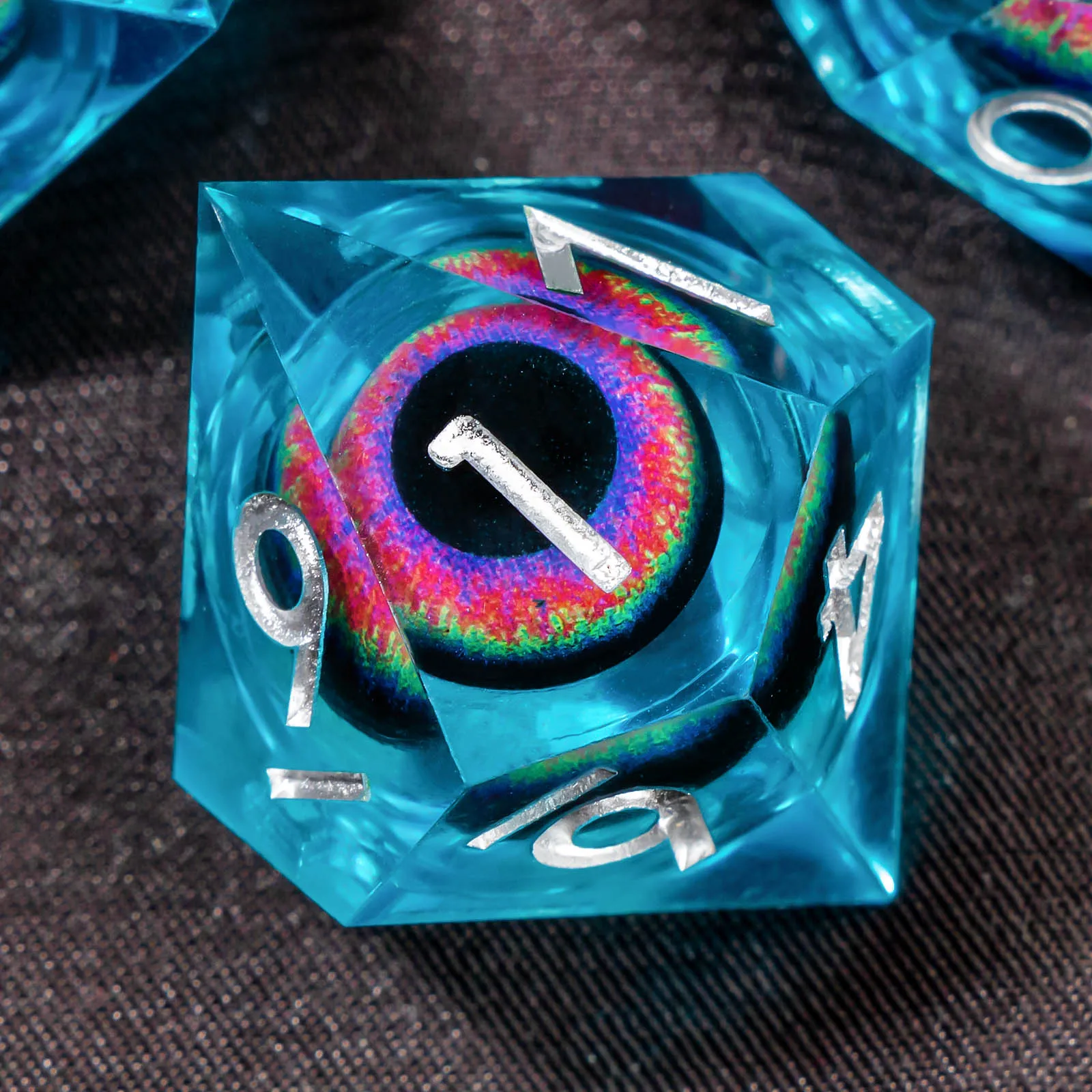 Liquid Eye D&D Resin Polyhedral Dice Set for RPG Role Playing D and D Dungeon and Dragon Trailblazer Mathematics Teaching