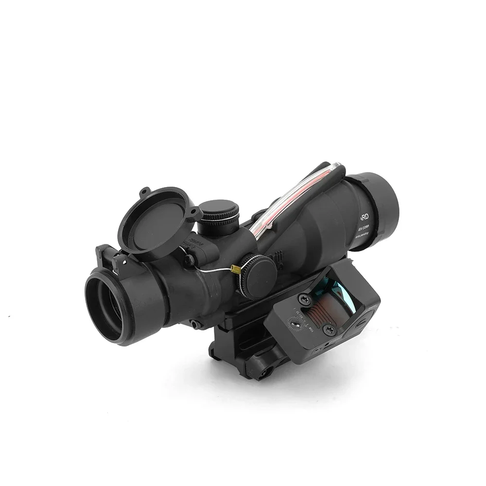Scope Sight TA31 4X32 True Fiber Optic Prism Sight With RM Red Dot 2.05" Centerline Height Combo