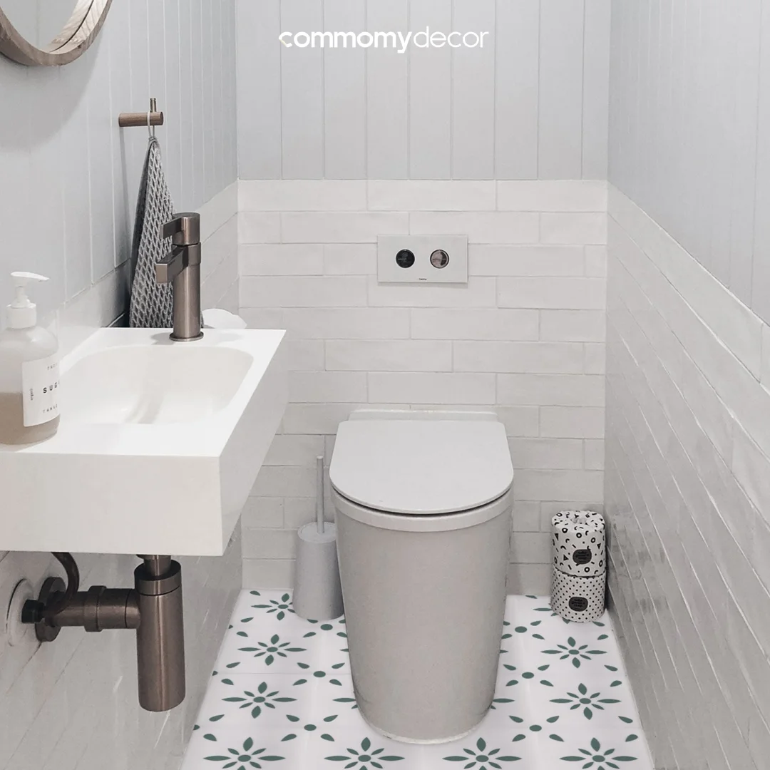 3D Tile Sticker 1pc/10pcs Floor Tile Sticker Self Adhesive Vinyl Non-slip Wall Waterproof 20cm x 20cm