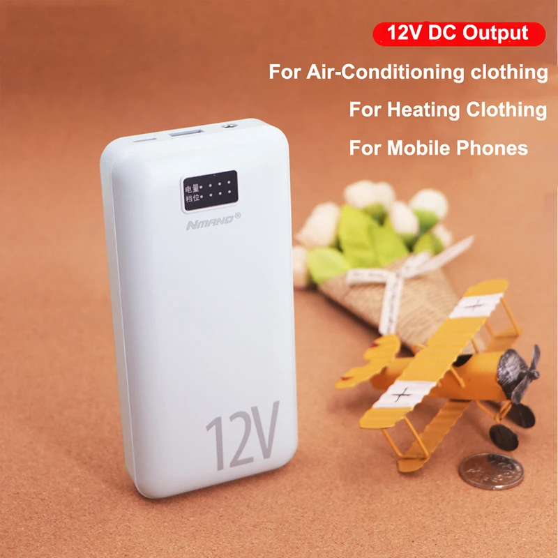 파워 뱅크 18000mAh 12V 7.4V DC 포트 외장 배터리 충전기 난방 재킷 에어컨 의류 모바일폰 충전기