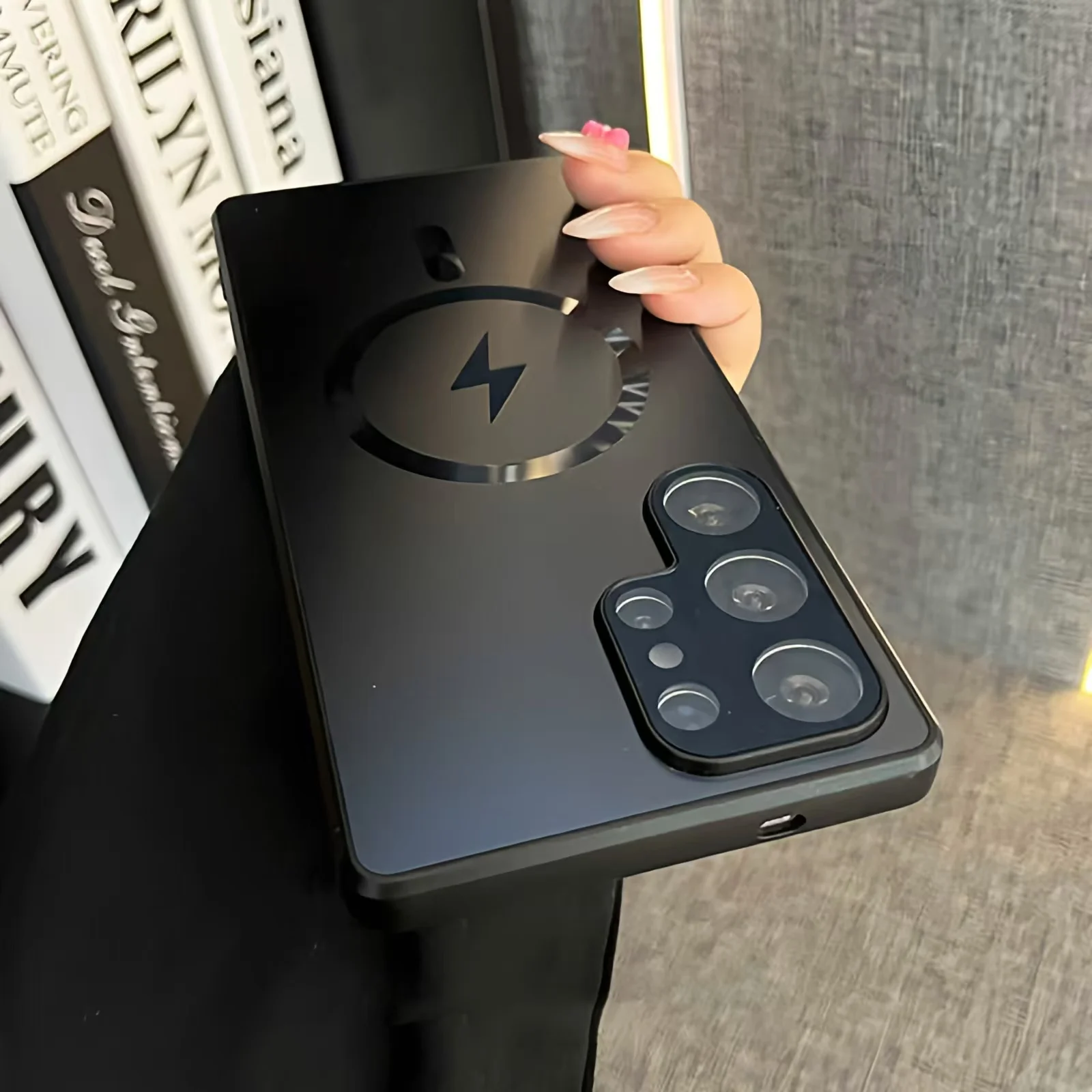 Ultra Thin AG Matte Magnetic Case with Glass Lens Protection & Shockproof Cover