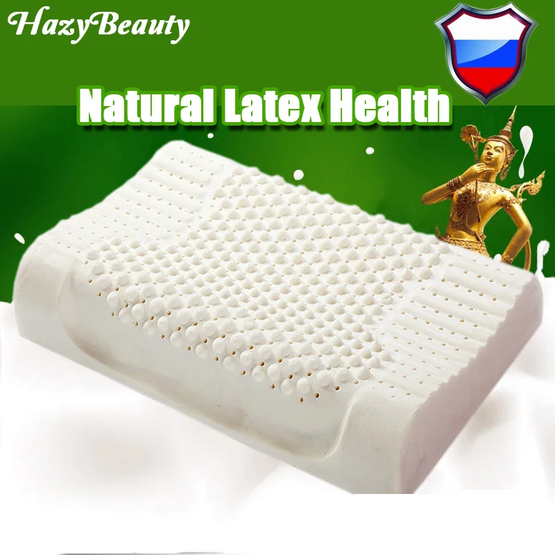 HazyBeauty Thailand Import Breathable Natural Latex Pillow Bed Cervical