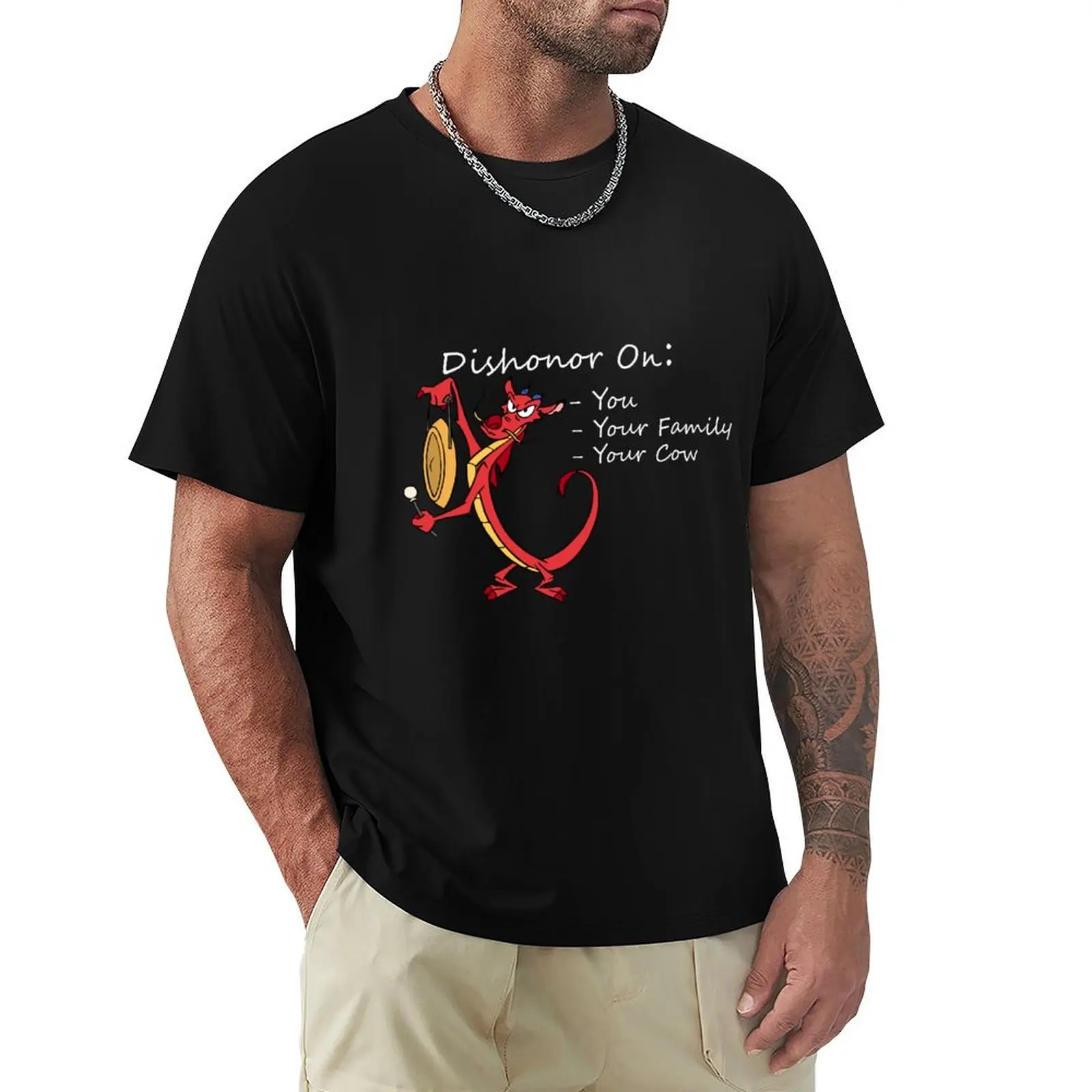 Dishonor On: You, Your Family, Your Cow T-Shirt Boys Whites Tees Plus Size Top Summer Top Abbigliamento Uomo