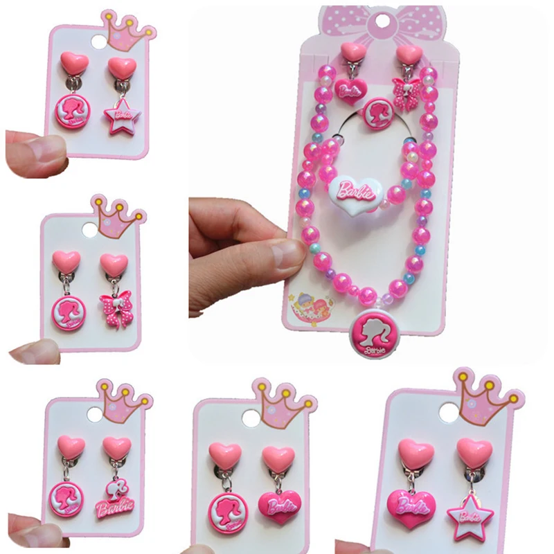 JZK Lot De 5 Ensembles De Bijoux De Princesse Pour Filles, Bijoux Et Jouets, Collier, Boucles D'oreilles, Bague, Accessoires De Costume Pour Fête Pyjama, Fête D'anniversaire