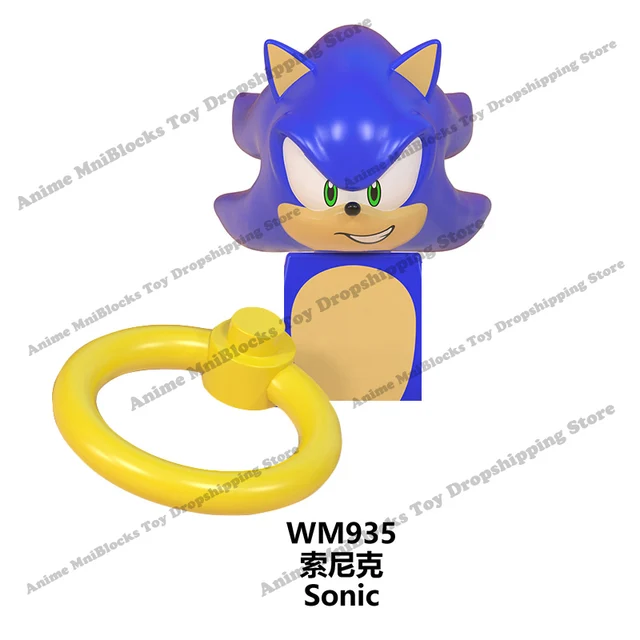 WM6086 WM6087 WM6088 LG1001 anime bricks Sonic Amy Rose Ray Storm Shadow building blocks mini action toy figures Children gifts Green