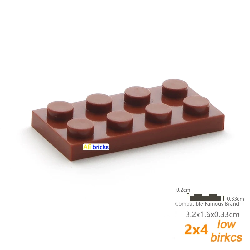 120pcs 대량 빌딩 블록 얇은 그림 벽돌 2x4 도트 교육 크리 에이 티브 크기 어린이를위한 3020 플라스틱 장난감과 호환 가능