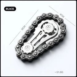 Revitalizing Metal Fidget Spinner Toy for Stress Relief and Focus (Black)