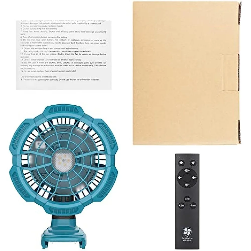 Portable Fan for Makita 18V Lithium-ion Battery, Cordless
