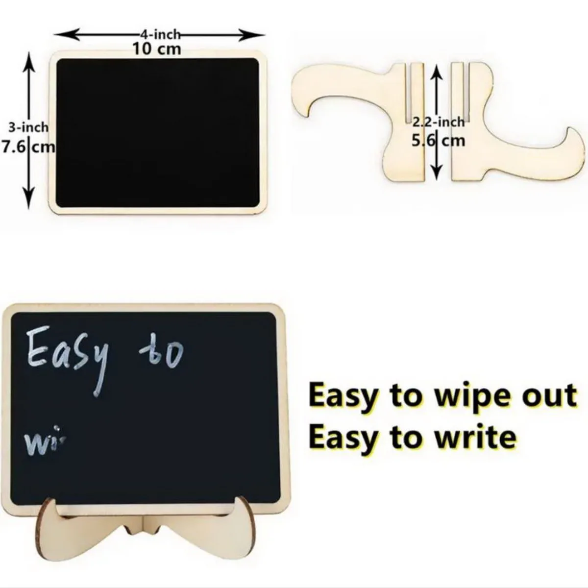Mini Wooden Blackboard Chalkboard Message Wedding Party Label Table Decor Aesthetic Room Decor Home