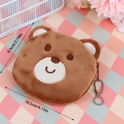 Soft Plush Cartoon Animal Coin Purse - Cute Zipper Wallet & Accessory Bag (A2)