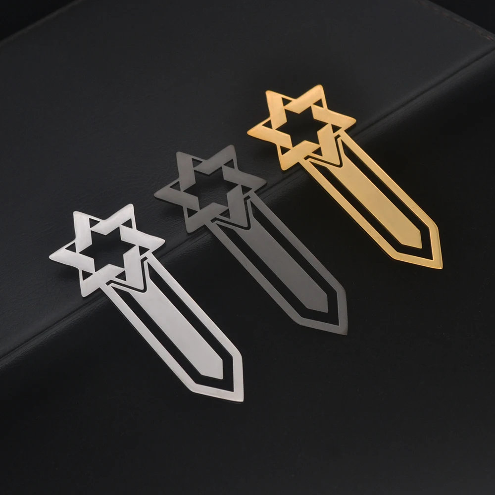 of new stainless steel bookmarks for teachers, students, David Star bookmarks, gifts for wedding guests, learning gift