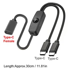 Dual USB Type C Charging Splitter Cable (Type - C Type - C)