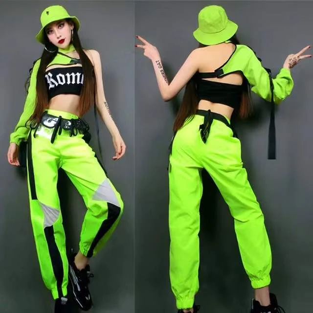 Pantalon de jogging femme vert fluo - vêtements