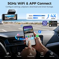 AZDOME M550 Pro 5.8Ghz WiFi 2/3 Channel Dash Cam 4K+2.5K Built-in GPS 3.19" IPS Screen Car DVR IR Night Vision 24H Parking Mode - Image 3