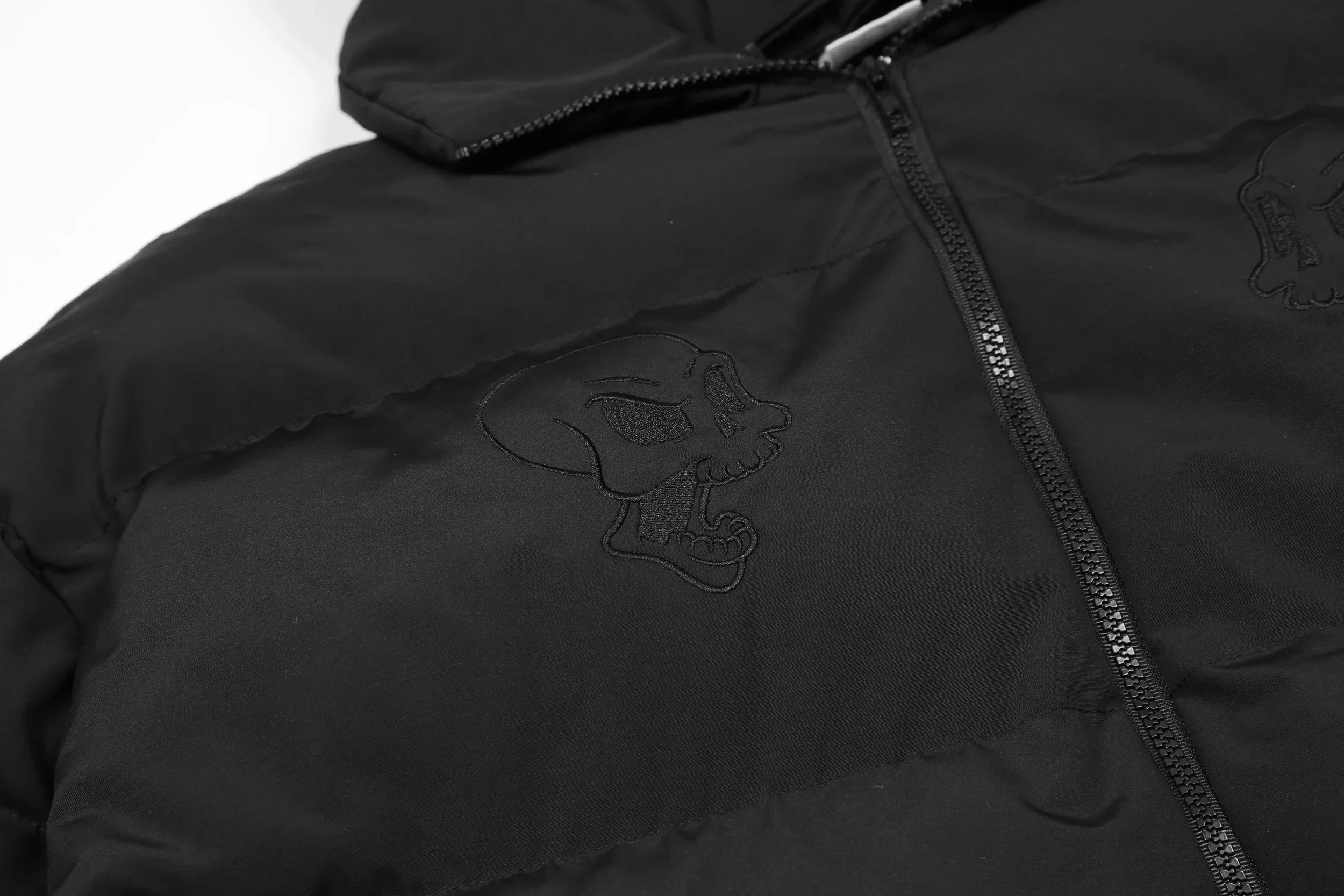 Mens Hip Hop Devil Parka Winter Embroidey Skull Jacket Punk Street Hooded Padded Jacket Y2k Harajuku Warm Thick Coat parka coat parkas coat