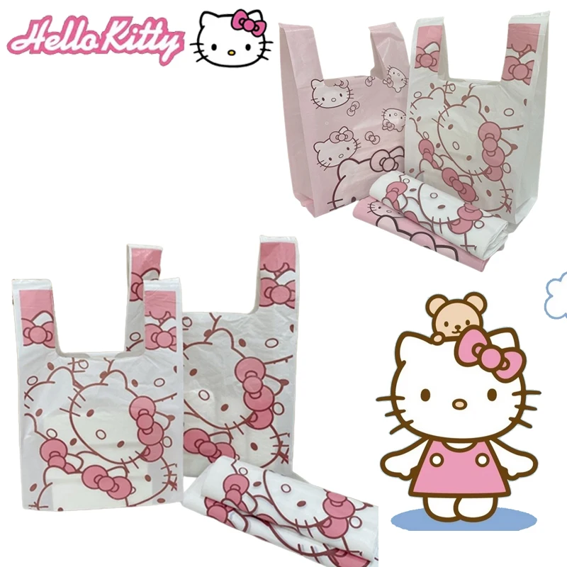 HelloKittyPlasticBagReusableCuteCartoonPrintingGirlSnackBag