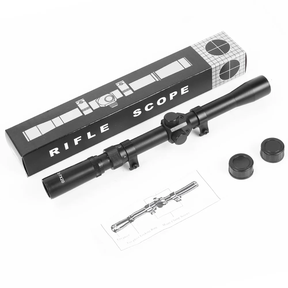 Airsoft Telescopic Scope 11mm Dovetail Rail Air Gun Sights 3-7x28/3-7x20/4x28/4x20 Tactical Riflescope Hunting Optical Sight
